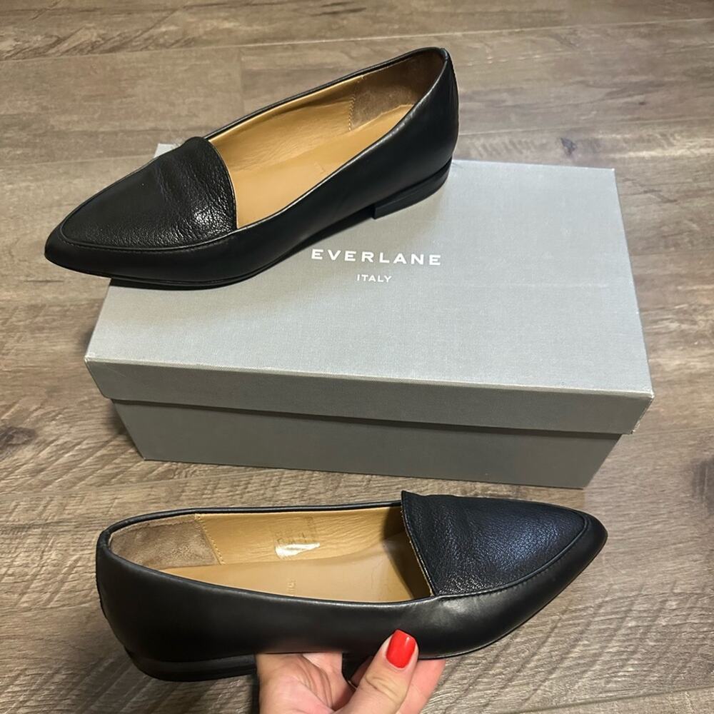 Everlane The Modern Point Loafer Black 5.5 NWB Made In Italy - Picture 2 of 8